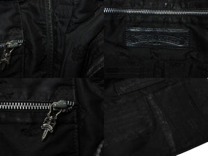 CHROME HEARTS クロムハーツ ガンスリンガー ビジネストートバッグ レザー シルバー925 ブラック 美品 中古 4b003548 