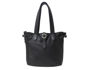 CHROME HEARTS クロムハーツ ガンスリンガー ビジネストートバッグ レザー シルバー925 ブラック 美品 中古 4b003548 