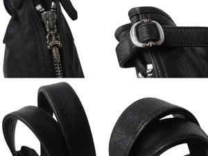CHROME HEARTS クロムハーツ ガンスリンガー ビジネストートバッグ レザー シルバー925 ブラック 美品 中古 4b003548 