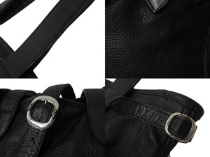 CHROME HEARTS クロムハーツ ガンスリンガー ビジネストートバッグ レザー シルバー925 ブラック 美品 中古 4b003548 