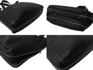 CHROME HEARTS クロムハーツ ガンスリンガー ビジネストートバッグ レザー シルバー925 ブラック 美品 中古 4b003548 
