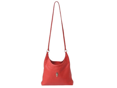 CHROME HEARTS クロムハーツ ダガー ショルダーバッグ ワンショルダーバッグ レッド レザー シルバー925 美品 中古 4b003553