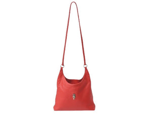 CHROME HEARTS クロムハーツ ダガー ショルダーバッグ ワンショルダーバッグ レッド レザー シルバー925 美品 中古 4b003553