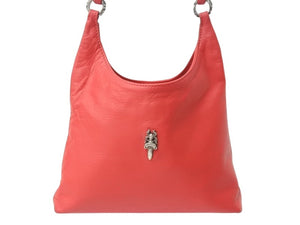 CHROME HEARTS クロムハーツ ダガー ショルダーバッグ ワンショルダーバッグ レッド レザー シルバー925 美品 中古 4b003553