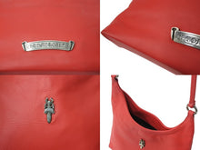 Load image into Gallery viewer, CHROME HEARTS クロムハーツ ダガー ショルダーバッグ ワンショルダーバッグ レッド レザー シルバー925 美品 中古 4b003553