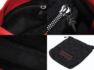 CHROME HEARTS クロムハーツ ダガー ショルダーバッグ ワンショルダーバッグ レッド レザー シルバー925 美品 中古 4b003553