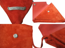 Load image into Gallery viewer, 極美品 CHROME HEARTS クロムハーツ 5PT ラージスター ショルダーバッグ レッド ベロア レザー シルバー925 中古 4b003554