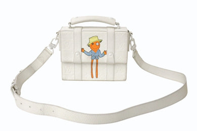 LOUIS VUITTON ルイヴィトン モノグラムトリヨン フラップソフトトランク メッセンジャー レザー ホワイト M57407 良品 中古 4b003555