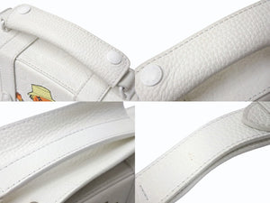 LOUIS VUITTON ルイヴィトン モノグラムトリヨン フラップソフトトランク メッセンジャー レザー ホワイト M57407 良品 中古 4b003555