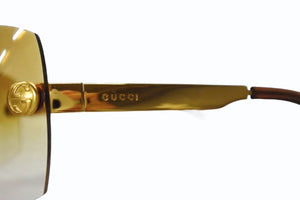 GUCCI グッチ インターロッキング GGロゴ サングラス ゴールドメタル GG1795 ゴールド金具 アイウェアモニター 美品 中古 4b003558 