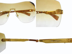 GUCCI グッチ インターロッキング GGロゴ サングラス ゴールドメタル GG1795 ゴールド金具 アイウェアモニター 美品 中古 4b003558 