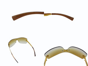 GUCCI グッチ インターロッキング GGロゴ サングラス ゴールドメタル GG1795 ゴールド金具 アイウェアモニター 美品 中古 4b003558 