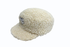 極美品 CHANEL シャネル COCO NEIGE ココネージュ ハット キャップ 帽子 サイズM ココマーク パッチ フェイクファー アイボリー 中古 4b003559