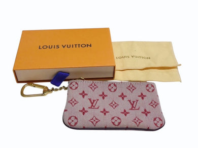 LOUIS VUITTON ルイヴィトン モノグラムミニ ポシェットクレ コインケース M92238 ピンク キャンバス ゴールド金具 美品 中古 4b003560