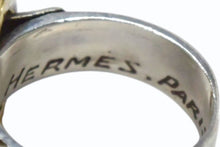 Load image into Gallery viewer, HERMES エルメス リング 指輪 ドゥザノー リング コンビリング 筆記体 サイズ9号 シルバー925 美品 中古4b003562