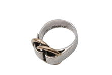 Load image into Gallery viewer, HERMES エルメス リング 指輪 ドゥザノー リング コンビリング 筆記体 サイズ9号 シルバー925 美品 中古4b003562