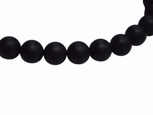CHROME HEARTS クロムハーツ ビーズブレス ブレスレット オニキス シルバー925 ブラックシルバー925 サイズ8mm 美品 中古 4b003564 
