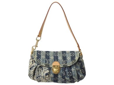 LOUIS VUITTON ルイヴィトン ミニプリーティ レイエ ショルダーバッグ M95333 モノグラムデニム ブルー 美品 中古 4b003566