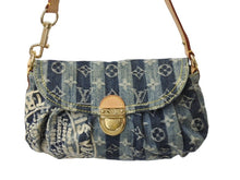 Load image into Gallery viewer, LOUIS VUITTON ルイヴィトン ミニプリーティ レイエ ショルダーバッグ M95333 モノグラムデニム ブルー 美品 中古 4b003566