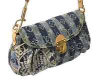 Load image into Gallery viewer, LOUIS VUITTON ルイヴィトン ミニプリーティ レイエ ショルダーバッグ M95333 モノグラムデニム ブルー 美品 中古 4b003566
