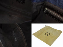 Load image into Gallery viewer, 新品未使用 FENDI フェンディ マンマバケット ワンショルダーバッグ 26424 デニム レザー インディゴブルー シルバー金具 中古 4b003569