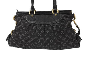 極美品 LOUIS VUITTON ルイヴィトン ネオカヴィMM ハンドバッグ M95351 モノグラムデニム レザー 2WAY ゴールド金具 中古 4b003570