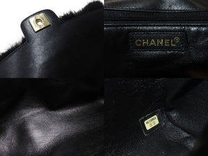CHANEL シャネル チェーンワンショルダーバッグ 6番台 ココマーク ファー レザー マルチカラー ゴールド金具 美品 中古 4b003574