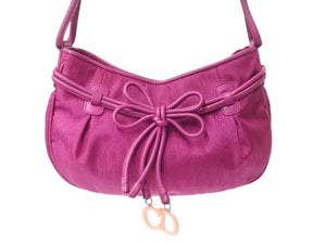 極美品 ChristianDior クリスチャンディオール トロッター ハンドバッグ レザー ジャガード パープル ピンク シルバー金具 中古 4b003579