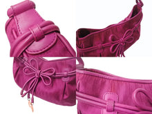 Load image into Gallery viewer, 極美品 ChristianDior クリスチャンディオール トロッター ハンドバッグ レザー ジャガード パープル ピンク シルバー金具 中古 4b003579