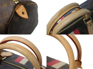 極美品 LOUISVUITTON ルイヴィトン スピーディ35 ハンドバッグ マーカージュ M41524 モノグラムキャンバス ゴールド金具 ブラウン 中古 4b003580
