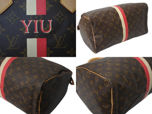 極美品 LOUISVUITTON ルイヴィトン スピーディ35 ハンドバッグ マーカージュ M41524 モノグラムキャンバス ゴールド金具 ブラウン 中古 4b003580