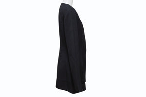 極美品 JIL SANDER ジルサンダー 21AW ウール ノーカラー ジャケット JSPS190015 ブラック サイズ34 中古 4b003581
