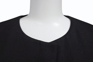 極美品 JIL SANDER ジルサンダー 21AW ウール ノーカラー ジャケット JSPS190015 ブラック サイズ34 中古 4b003581