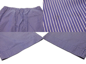 LOEWE ロエベ Striped Pyjama Trousers ストライプド パジャマトラウザーズ S359Y04X75 サイズL アナグラムロゴ刺繍 美品 中古 4b003583