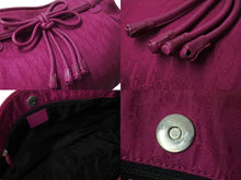 Load image into Gallery viewer, 極美品 ChristianDior クリスチャンディオール トロッター ハンドバッグ レザー ジャガード パープル ピンク シルバー金具 中古 4b003588