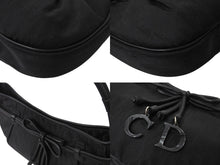 Load image into Gallery viewer, 極美品 Christian Dior クリスチャンディオール トロッター柄 ワンショルダーバッグ 05-EO-1017 ジャガード レザー ブラック 中古 4b003589