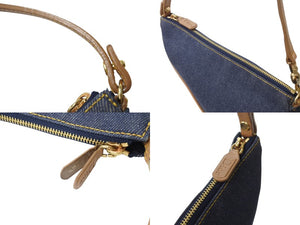 極美品 Christian Dior クリスチャンディオール サドルポーチ アクセサリーポーチ PZ 0701 デニム ガリアーノ期 中古 4b003590