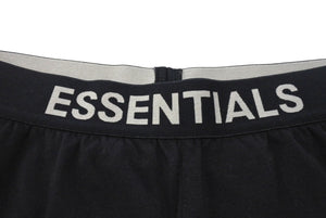 FOG ESSENTIALS エフオージーエッセンシャルズ ATHLETIC LEGロゴウエストゴムレギンス ブラック グレー サイズS 美品 中古 4b003594