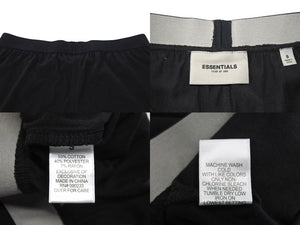 FOG ESSENTIALS エフオージーエッセンシャルズ ATHLETIC LEGロゴウエストゴムレギンス ブラック グレー サイズS 美品 中古 4b003594