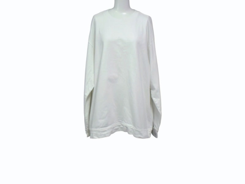 STONE ISLAND ストーンアイランド スウェット クルーネック 801563750 A0001 コットン ホワイト サイズXXL 美品 中古 4b003596