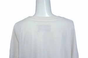 SATOSHI NAKAMOTO サトシナカモト 半袖Tシャツ サイズXL フェイスプリント ラインストーン ホワイト ブラック 良品 中古 4b003606