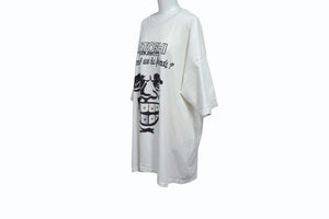 SATOSHI NAKAMOTO サトシナカモト 半袖Tシャツ サイズXL フェイスプリント ラインストーン ホワイト ブラック 良品 中古 4b003606