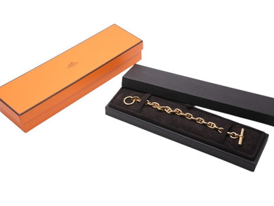 新品同様 HERMES エルメス シェーヌダンクルPM ブレスレット フランス製 19コマ イエローゴールド 18k 58,5g 中古 4b003608