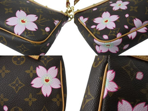 極美品 LOUIS VUITTON ルイヴィトン ポシェット アクセソワール アクセサリーポーチ M92006 モノグラム チェリーブロッサム 村上隆 中古 4b003612
