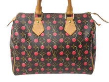 Load image into Gallery viewer, LOUIS VUITTON ルイヴィトン モノグラムチェリー スピーディ25 ハンドバッグ M95009 村上隆 ブラウン 美品 中古 4b003615