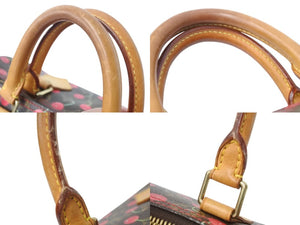 LOUIS VUITTON ルイヴィトン モノグラムチェリー スピーディ25 ハンドバッグ M95009 村上隆 ブラウン 美品 中古 4b003615