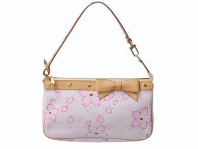 極美品 LOUIS VUITTON ルイヴィトン ポシェット アクセソワール アクセサリーポーチ M92007 モノグラム チェリーブロッサム 村上隆 中古 4b003616