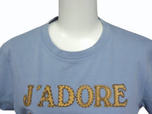 Load image into Gallery viewer, Christian Dior クリスチャンディオール J&#39;ADORE DIOR ジャドール 半袖Tシャツ 3P16155020 サイズ42 ブルー 美品 中古 4b003619