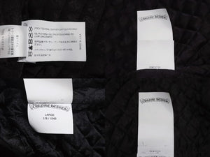 極美品 CHROME HEARTS クロムハーツ カバーオール レザージャケット サイズL クロスボール スクロールラベル金具 ブラック 中古 4b003626 
