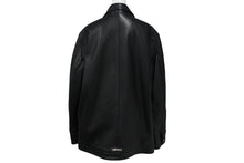 画像をギャラリービューアに読み込む, 極美品 CHROME HEARTS クロムハーツ カバーオール レザージャケット サイズL クロスボール スクロールラベル金具 ブラック 中古 4b003626 